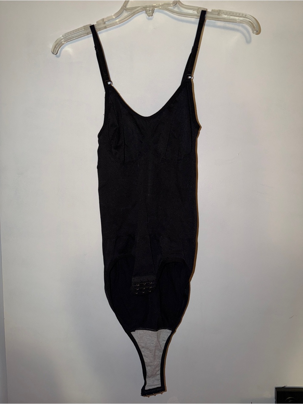 Black Women's Shapewear Bodysuit with Adjustable Straps